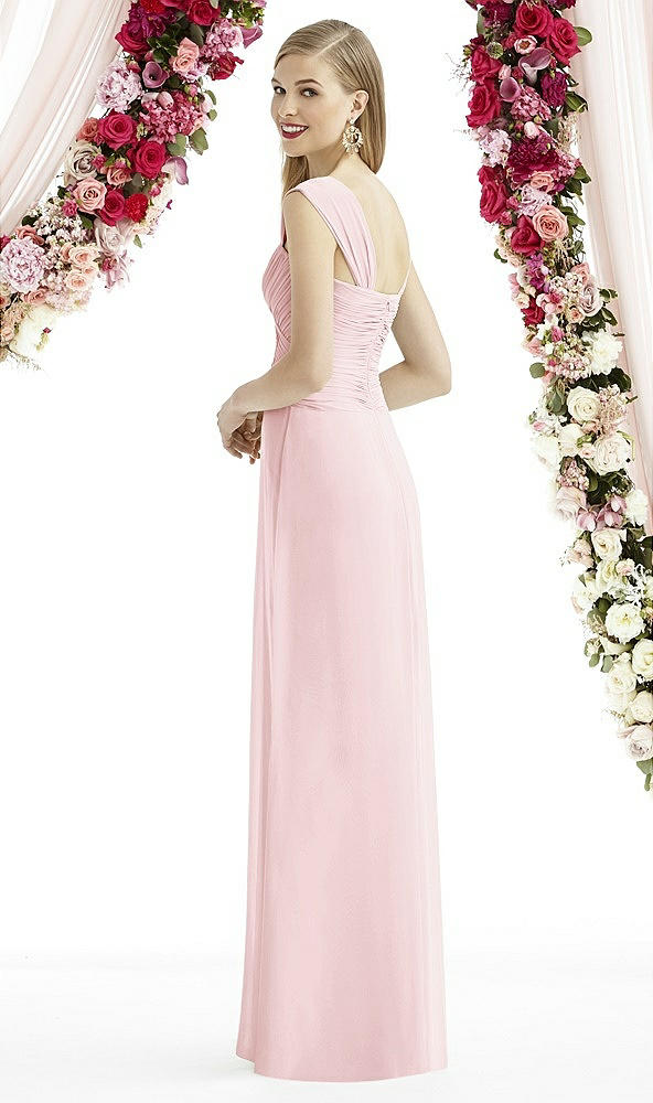 Back View - Ballet Pink After Six Bridesmaid Dress 6735