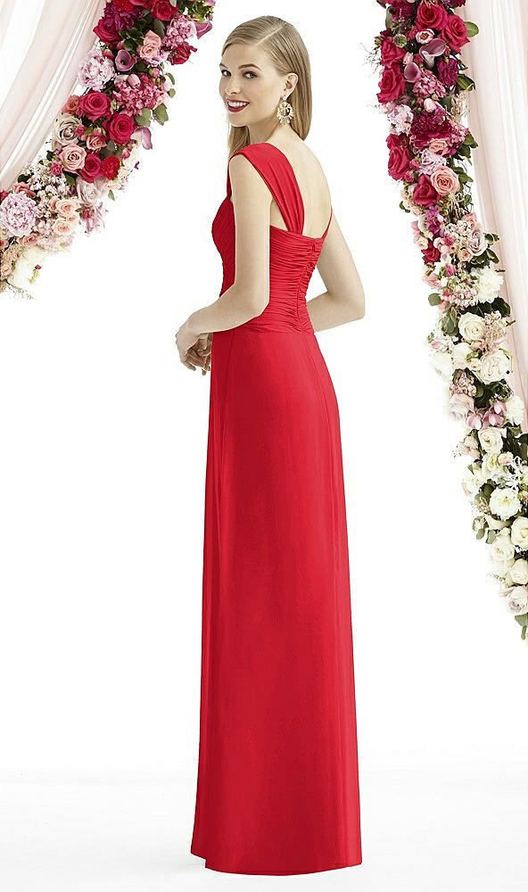 Back View - Parisian Red After Six Bridesmaid Dress 6735