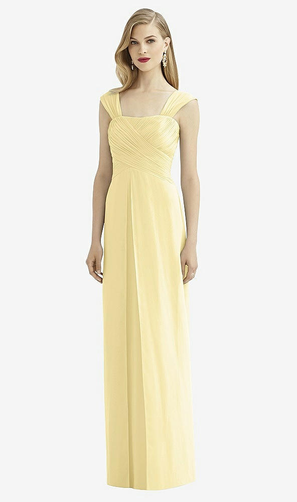 Front View - Pale Yellow After Six Bridesmaid Dress 6735