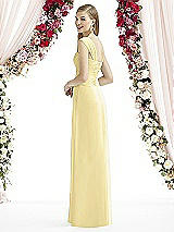Rear View Thumbnail - Pale Yellow After Six Bridesmaid Dress 6735