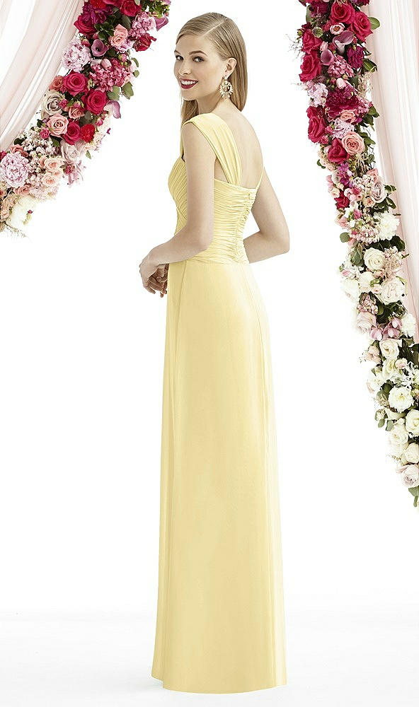 Back View - Pale Yellow After Six Bridesmaid Dress 6735