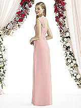 Rear View Thumbnail - Rose - PANTONE Rose Quartz After Six Bridesmaid Dress 6735