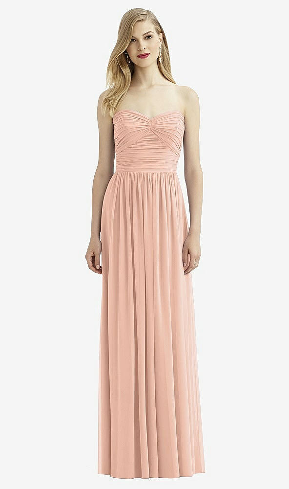 Front View - Pale Peach After Six Bridesmaid Dress 6736
