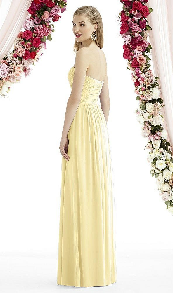 Back View - Pale Yellow After Six Bridesmaid Dress 6736
