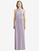 Front View Thumbnail - Lilac Haze Halter Lux Chiffon Sequin Bodice Dress