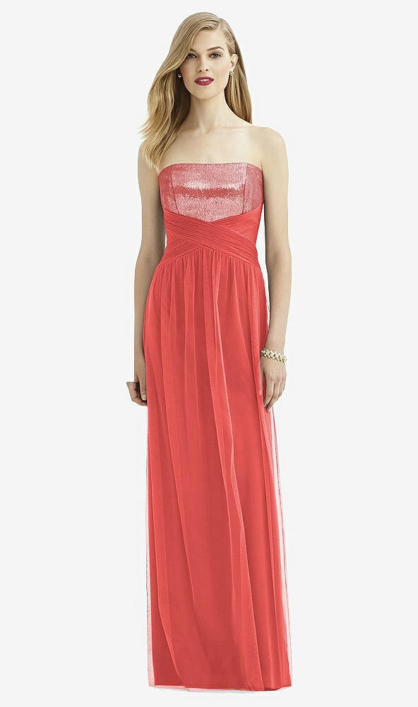 Front View - Perfect Coral After Six Bridesmaid Dress 6743