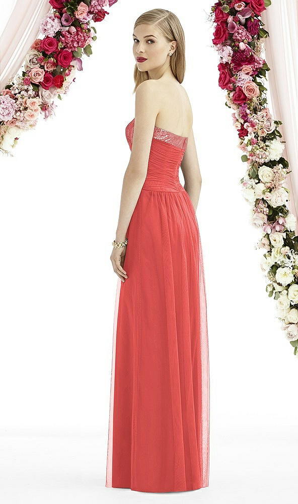 Back View - Perfect Coral After Six Bridesmaid Dress 6743