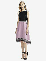 Front View Thumbnail - Suede Rose & Black After Six Bridesmaid Dress 6748