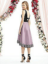 Rear View Thumbnail - Suede Rose & Black After Six Bridesmaid Dress 6748