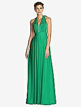 Front View Thumbnail - Pantone Emerald & Metallic Gold After Six Bridesmaid Dress 6749
