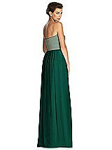 Rear View Thumbnail - Hunter Green & Metallic Gold After Six Bridesmaid Dress 6749