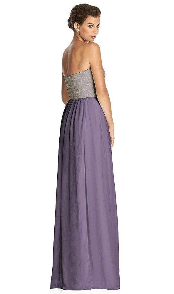 Back View - Lavender & Metallic Gold After Six Bridesmaid Dress 6749