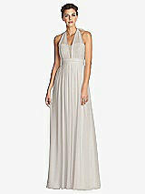 Front View Thumbnail - Oyster & Metallic Gold After Six Bridesmaid Dress 6749