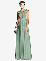 Front View Thumbnail - Seagrass & Metallic Gold After Six Bridesmaid Dress 6749