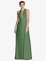 Front View Thumbnail - Vineyard Green & Metallic Gold After Six Bridesmaid Dress 6749