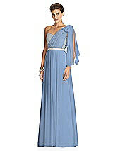 Alt View 2 Thumbnail - Windsor Blue & Metallic Gold After Six Bridesmaid Dress 6749