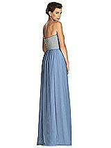 Rear View Thumbnail - Windsor Blue & Metallic Gold After Six Bridesmaid Dress 6749