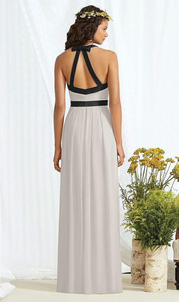 Back View - Oyster & Black Social Bridesmaids Style 8163