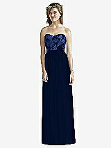 Front View Thumbnail - Classic Blue & Off White Social Bridesmaids Style 8171