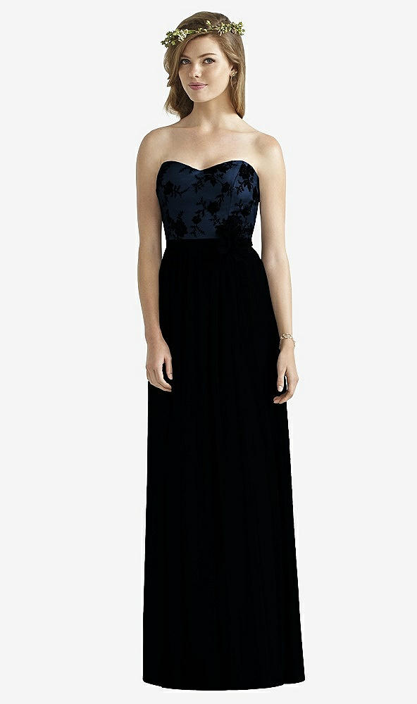 Front View - Midnight Navy & Off White Social Bridesmaids Style 8171