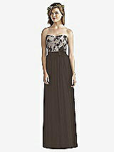 Front View Thumbnail - Taupe & Off White Social Bridesmaids Style 8171