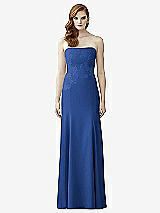 Front View Thumbnail - Classic Blue & Off White Dessy Collection Style 2965