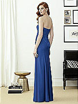 Rear View Thumbnail - Classic Blue & Off White Dessy Collection Style 2965