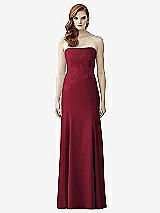 Front View Thumbnail - Burgundy & Off White Dessy Collection Style 2965