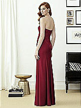 Rear View Thumbnail - Burgundy & Off White Dessy Collection Style 2965