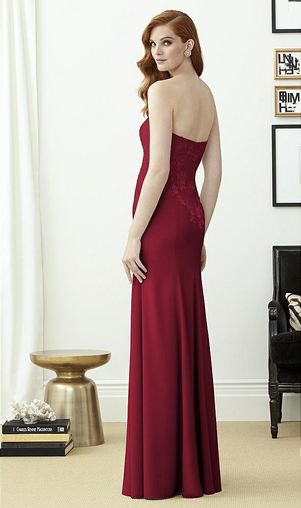 Back View - Burgundy & Off White Dessy Collection Style 2965