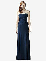 Front View Thumbnail - Midnight Navy & Off White Dessy Collection Style 2965