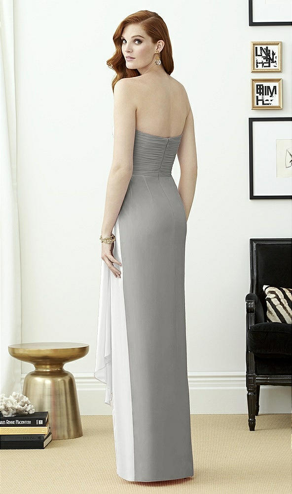 Back View - Chelsea Gray & White Dessy Collection Style 2956