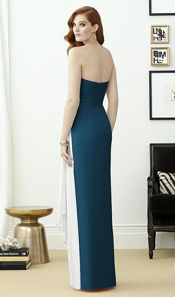 Back View - Atlantic Blue & White Dessy Collection Style 2956