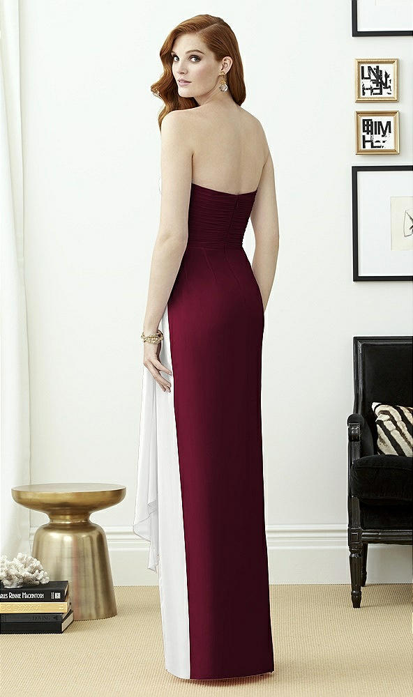 Back View - Cabernet & White Dessy Collection Style 2956