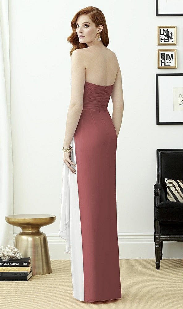 Back View - English Rose & White Dessy Collection Style 2956