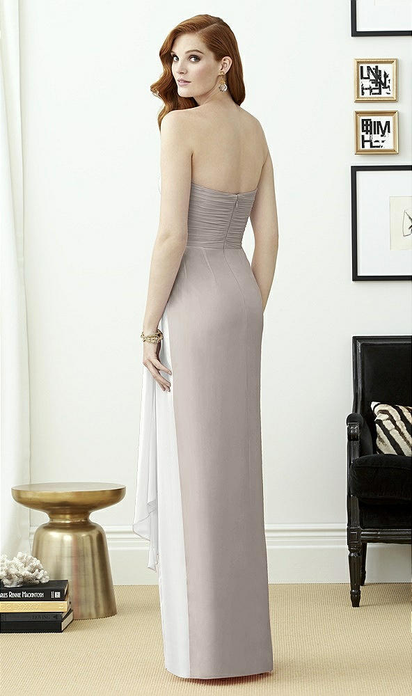 Back View - Taupe & White Dessy Collection Style 2956