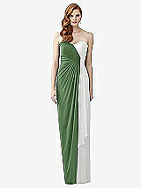 Front View Thumbnail - Vineyard Green & White Dessy Collection Style 2956