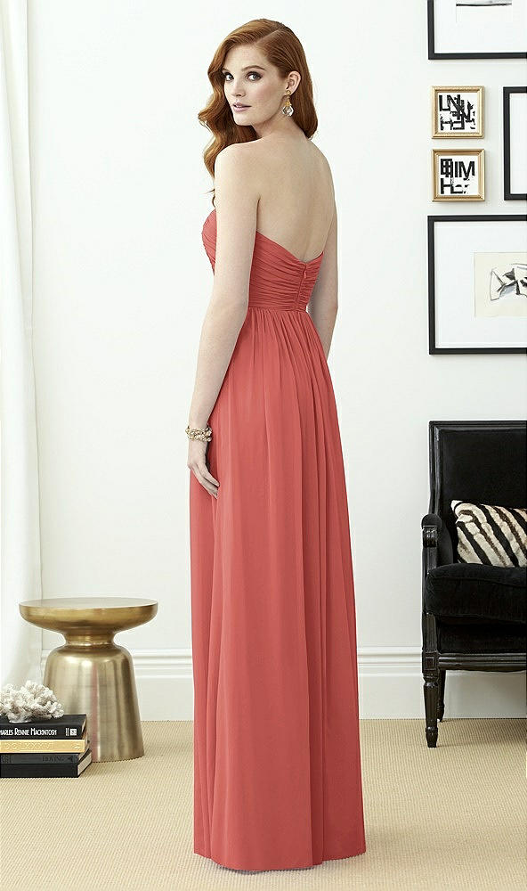 Back View - Coral Pink Dessy Collection Style 2957