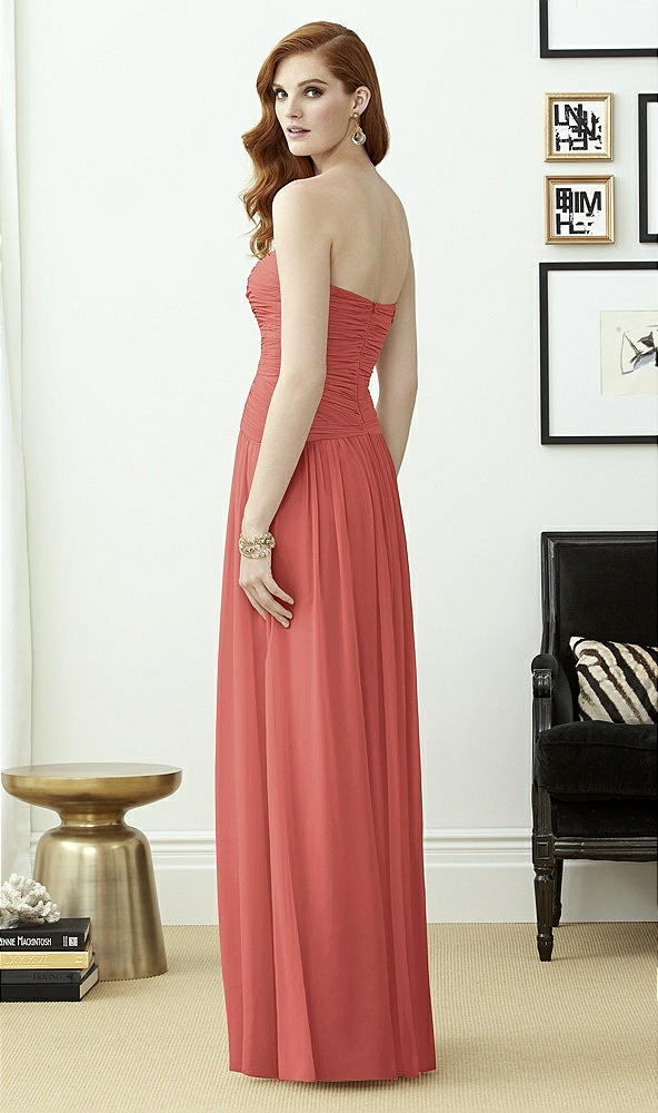 Back View - Coral Pink Dessy Collection Style 2960