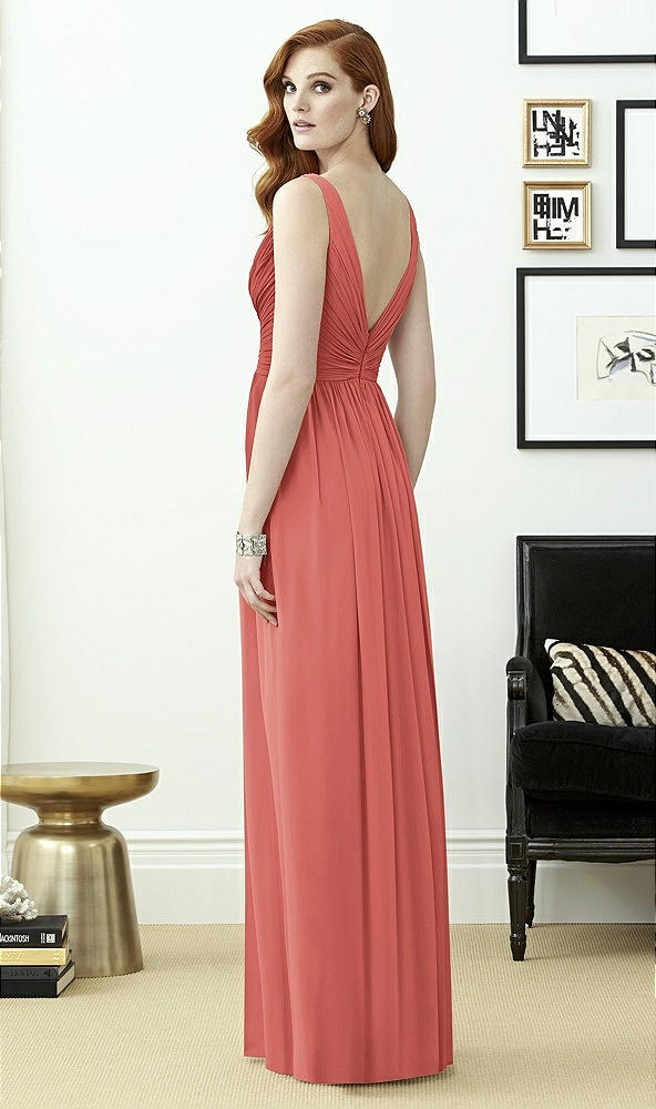Back View - Coral Pink Dessy Collection Style 2962