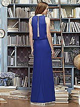 Rear View Thumbnail - Cobalt Blue & Blush Lela Rose Bridesmaid Style LR225