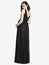 Rear View Thumbnail - Black Sleeveless Notch Maternity Dress