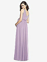 Rear View Thumbnail - Pale Purple Sleeveless Notch Maternity Dress