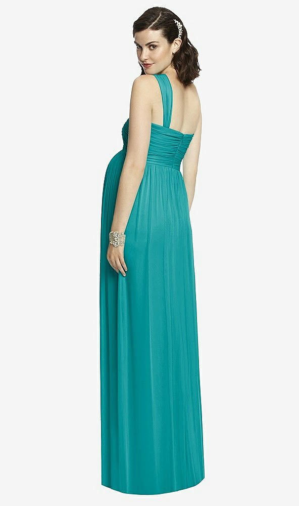 Back View - Mediterranean Alfred Sung Maternity Dress Style M427