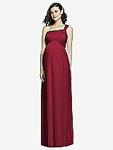 Front View Thumbnail - Burgundy Alfred Sung Maternity Dress Style M427