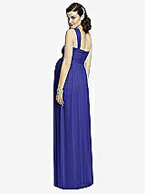 Rear View Thumbnail - Electric Blue Alfred Sung Maternity Dress Style M427