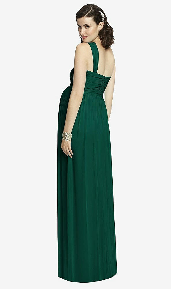 Back View - Hunter Green Alfred Sung Maternity Dress Style M427