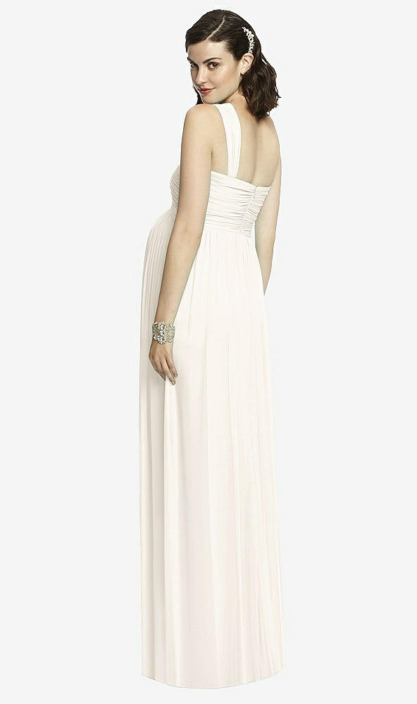 Back View - Ivory Alfred Sung Maternity Dress Style M427