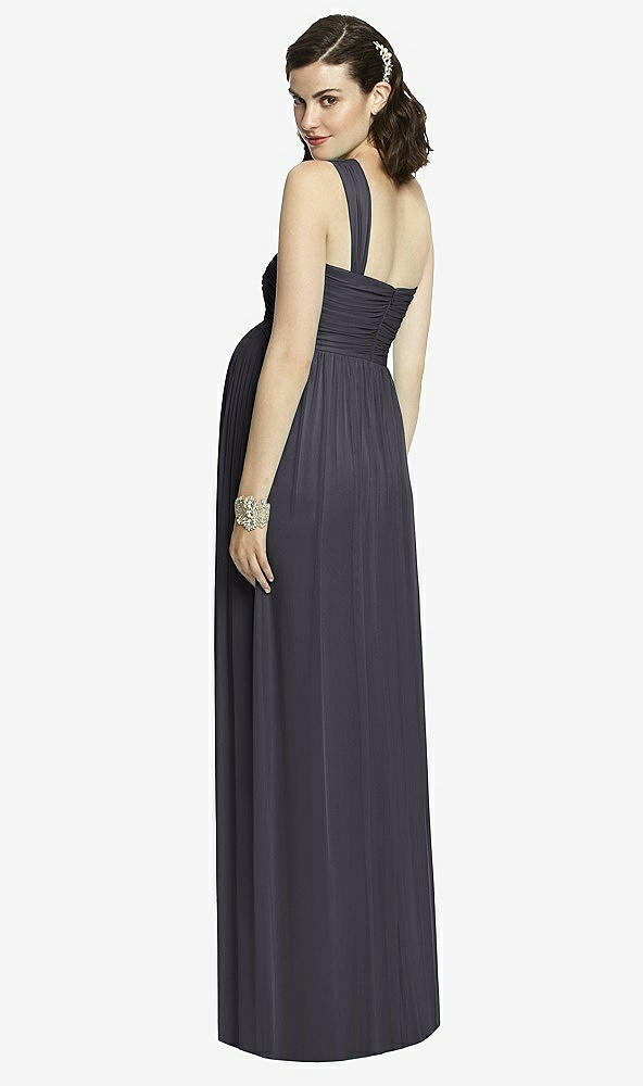 Back View - Onyx Alfred Sung Maternity Dress Style M427
