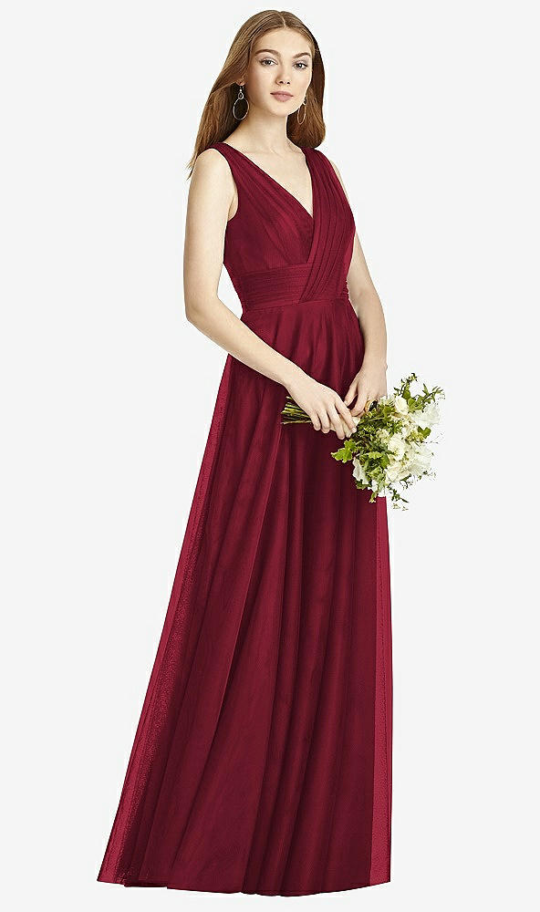 Front View - Burgundy Studio Design Bridesmaid Dress 4503